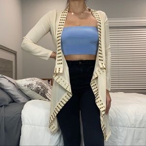 Bronze stud cardigan or pool cover up